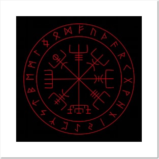 Nordic Mythology Compass Rune Wikinger Posters and Art